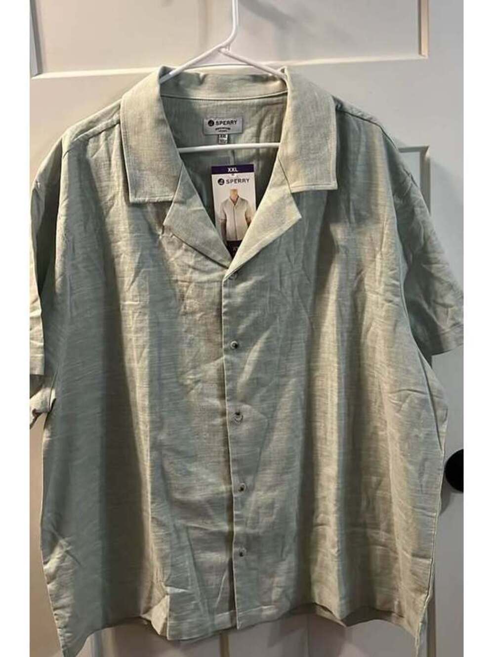 Sperry sage green men’s camp collar shirt